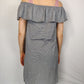 Colin's Grey Dress Open Shoulders Short Sleeve Women Size Small
