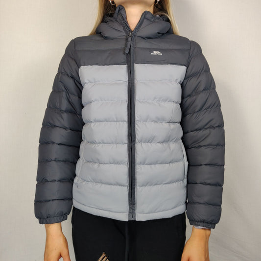 Trespass Black Grey Coldheat Puffer Jacket Boys 9-10 Years
