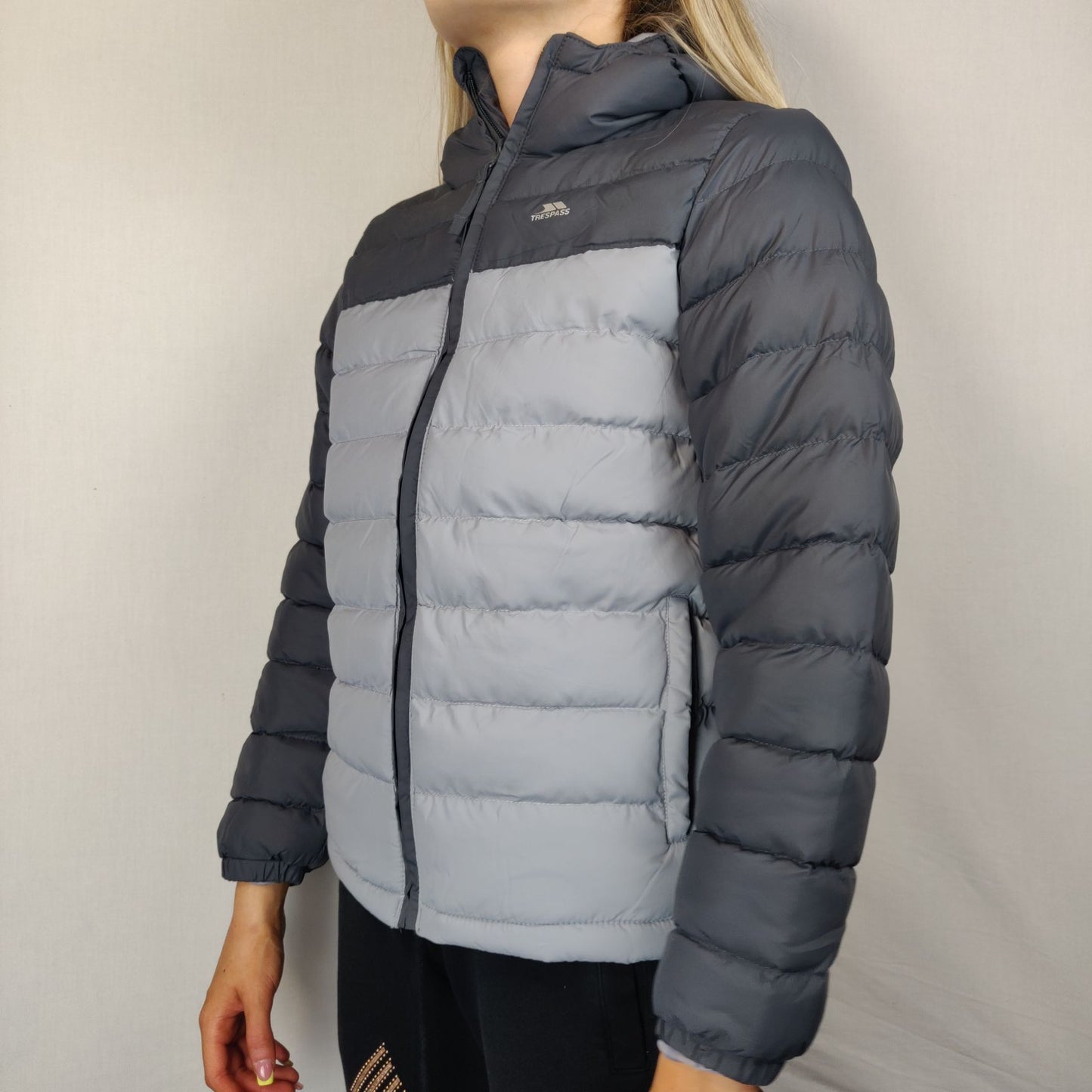 Trespass Black Grey Coldheat Puffer Jacket Boys 9-10 Years