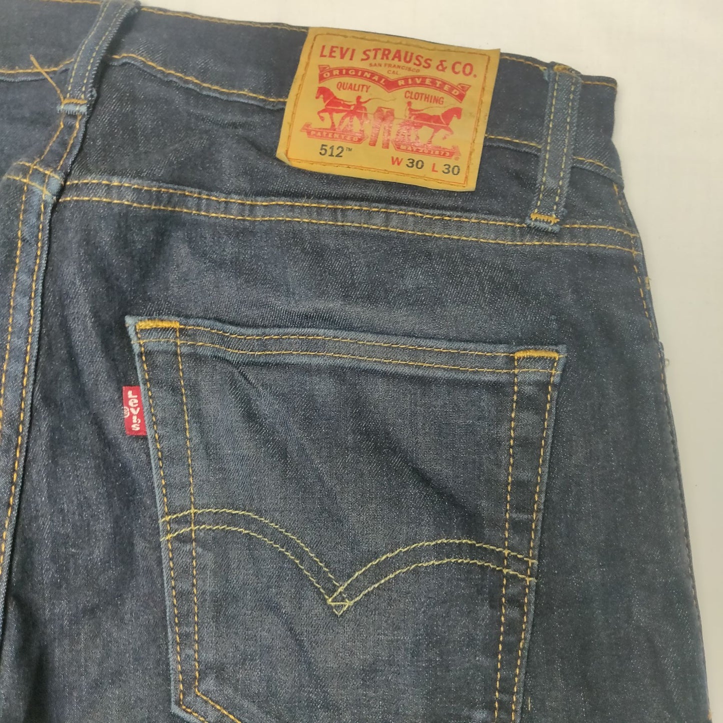 Levi Strauss 512 Blue Slim Fit Tapered Denim Jeans Men Size W30/L30