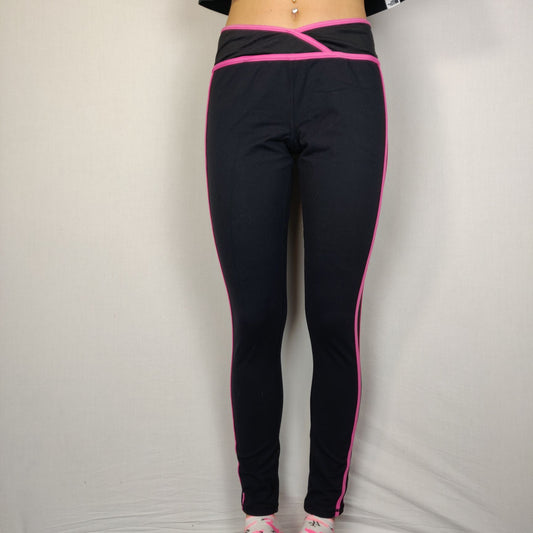 Kyogan Black Sports Leggings Women Size Medium