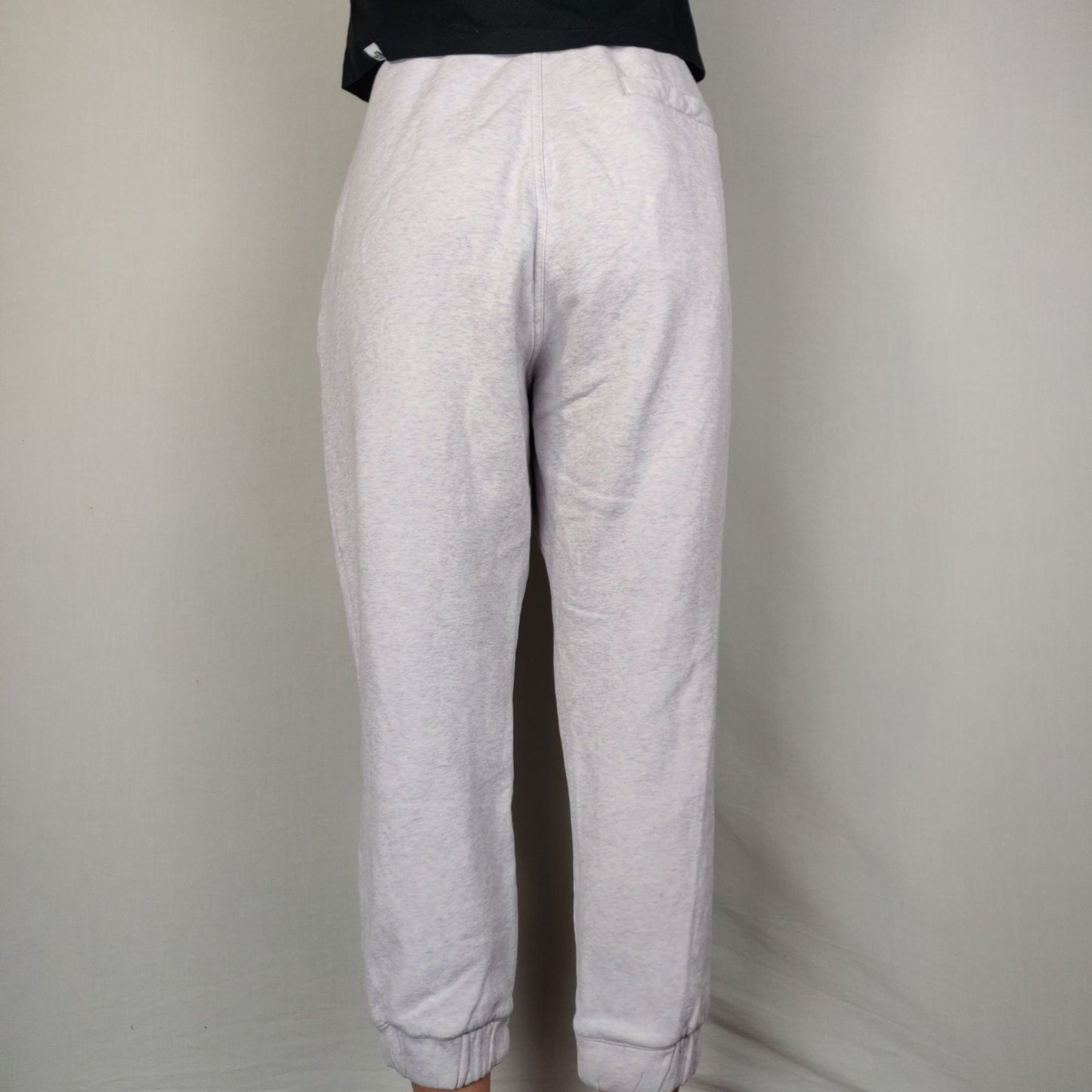 Adidas Basic White Fleece Joggers Tracksuit Bottom Women Size UK 12