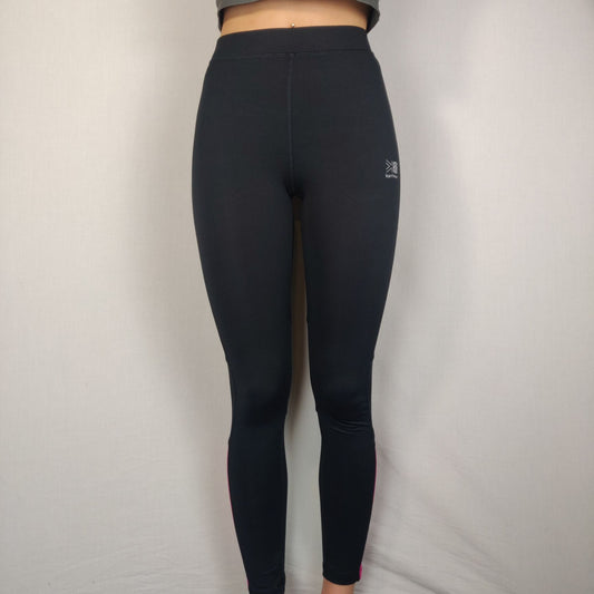 Karrimor Run Tight Black Pink Training Leggings Girls 13 Years