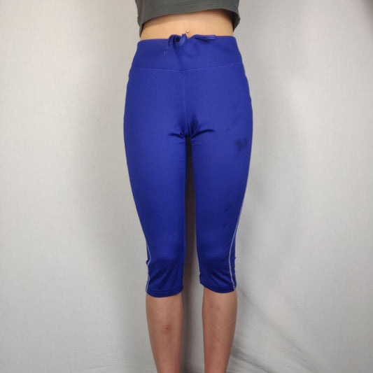 Crivit Blue Cropped Leggings Sportswear Women Size Small UK 10-12