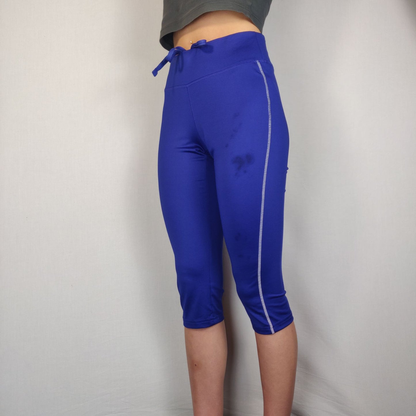 Crivit Blue Cropped Leggings Sportswear Women Size Small UK 10-12
