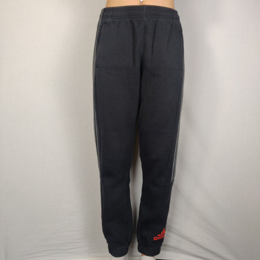 Adidas 3 Stripes Black Sweatpants Track Bottom Boys 13-14 Years
