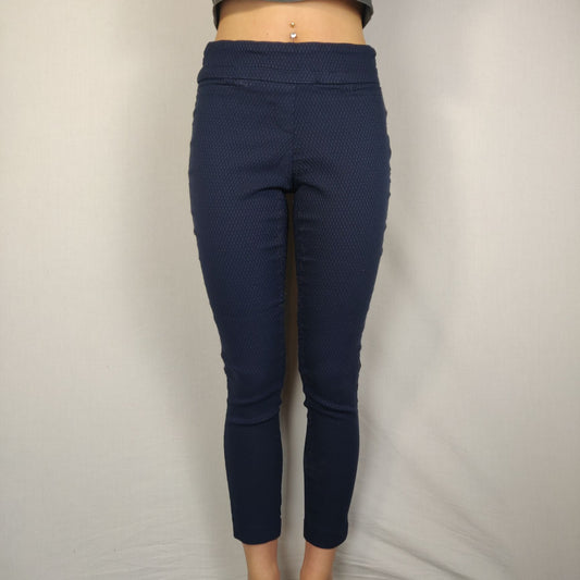 Jasmine & Juliana Navy Capri Joggers Pants Women Size XS UK 8