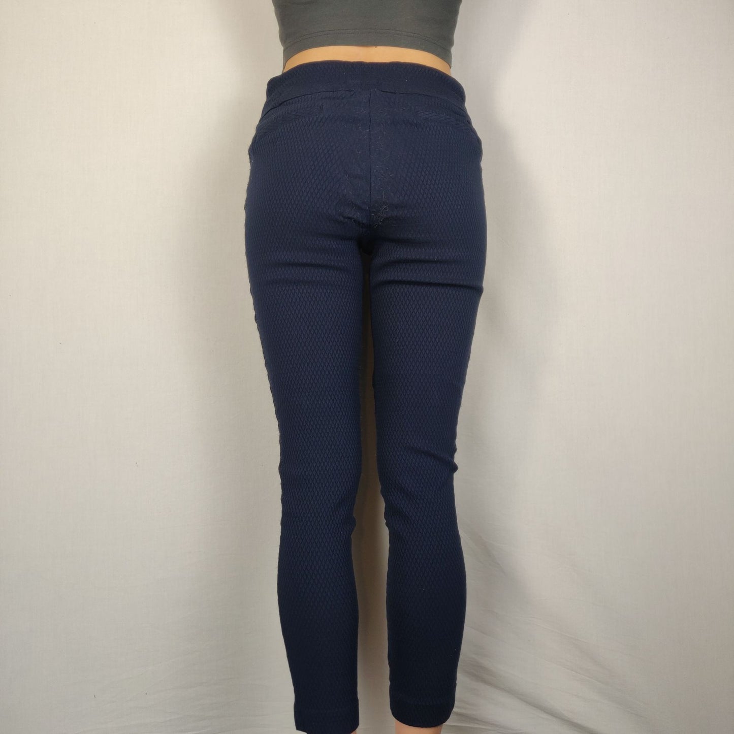Jasmine & Juliana Navy Capri Joggers Pants Women Size XS UK 8