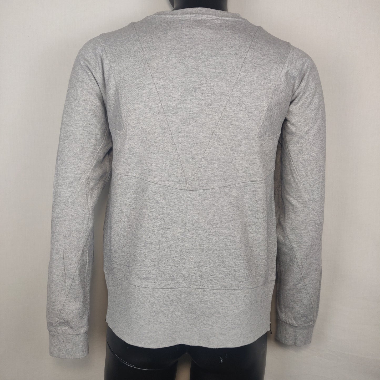 Adidas Grey Sweatshirt With Side Zip Men Size Medium