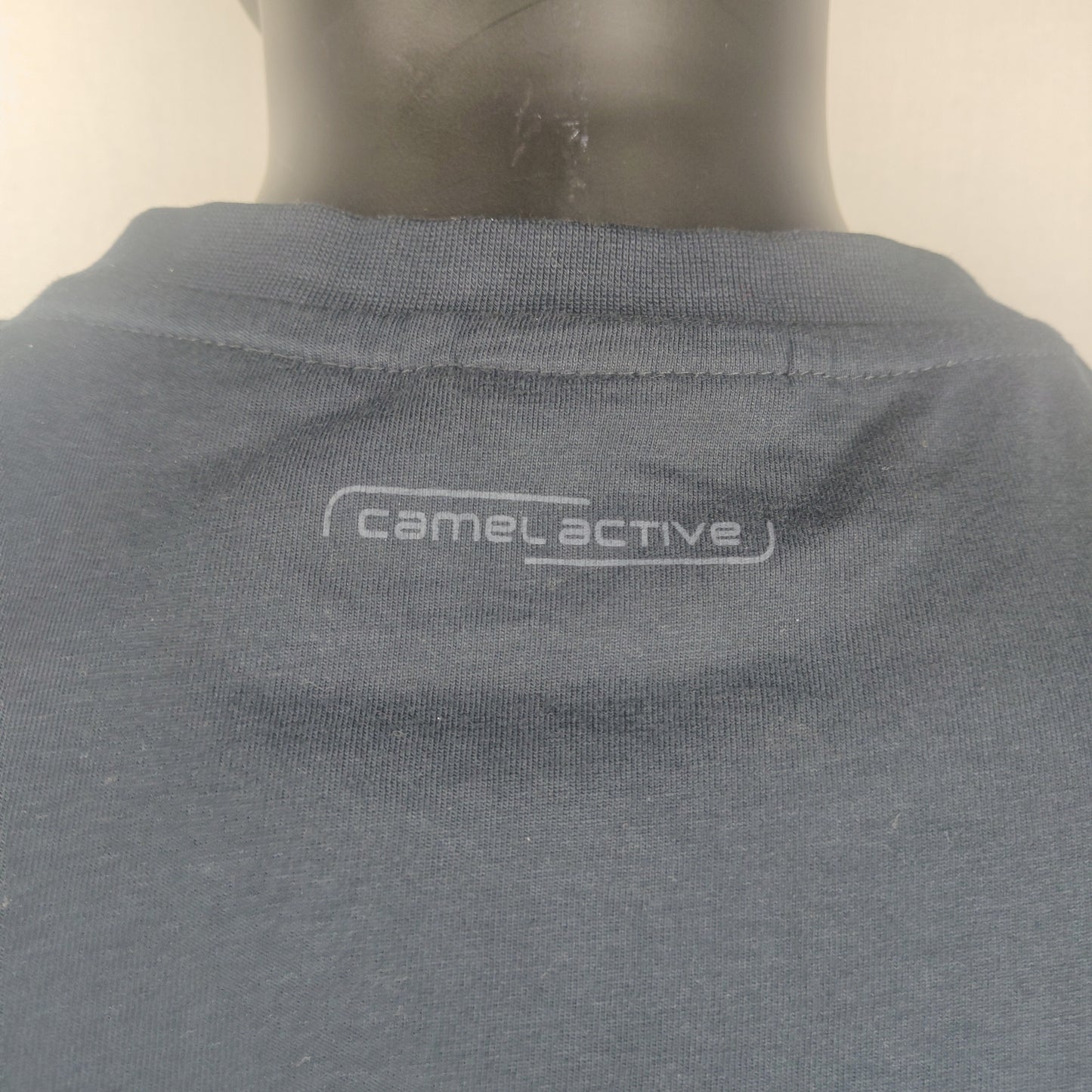 Camel Active Navy Long Sleeve Polo Shirt Men Size Medium