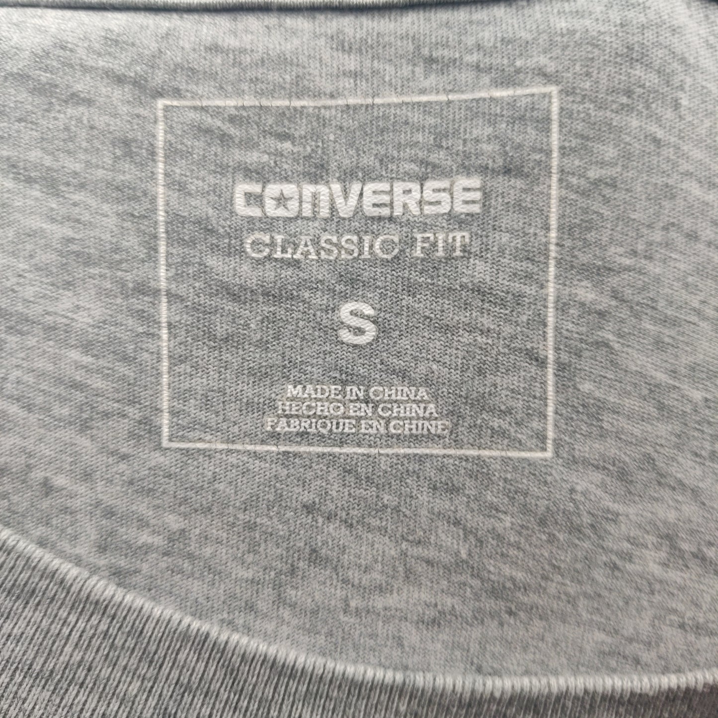 Converse Grey Classic Fit Sweatshirt Men Size Small