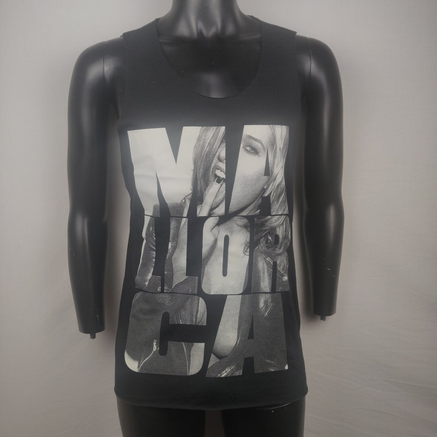 Mallorca Black Loose Tank Top Men Size Medium