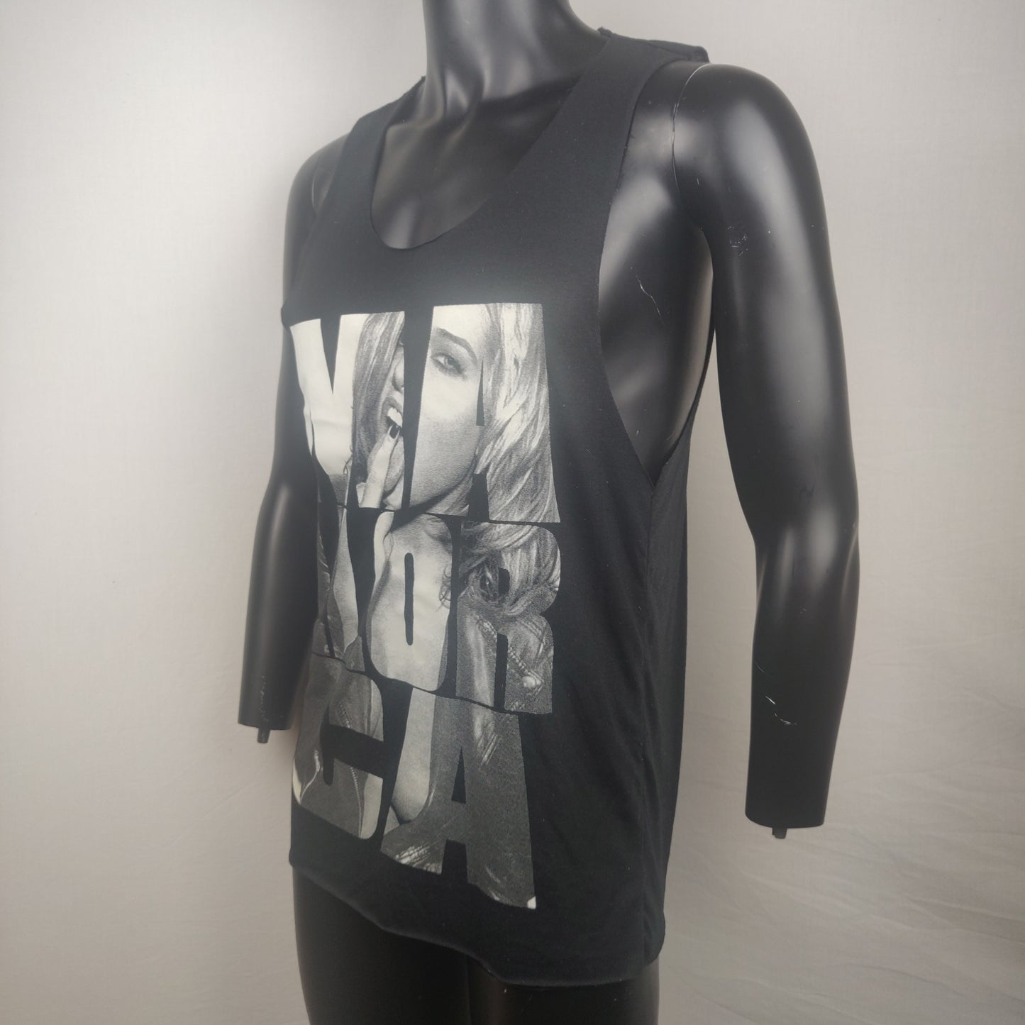 Mallorca Black Loose Tank Top Men Size Medium