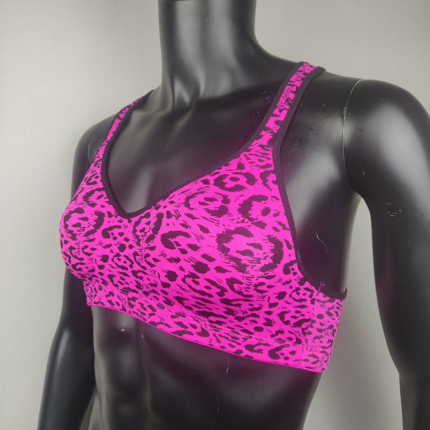 Secret Possessions Pink Cheetah Sports Bra Women Size Medium
