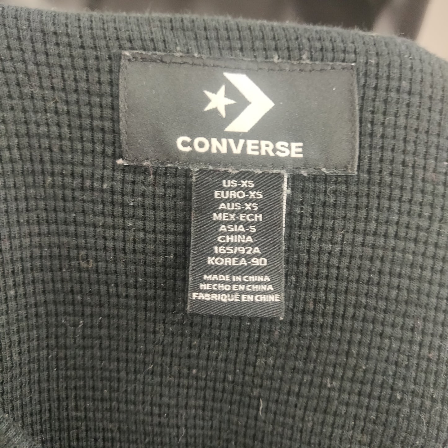 Converese Black Sweatshirt Jumper Men Size XS