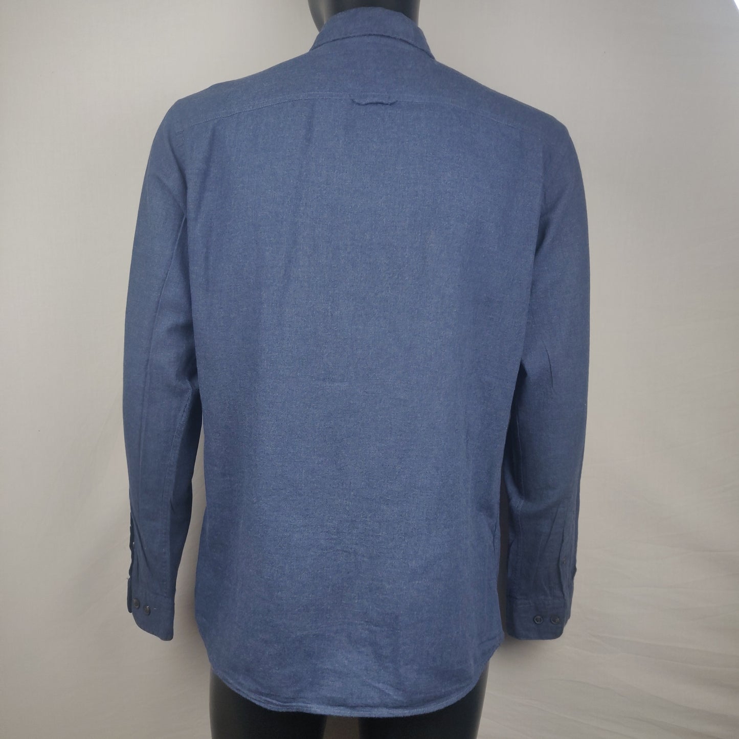 Jack & Jones Vintage Dark Blue Long Sleeve Shirt Men Size Medium