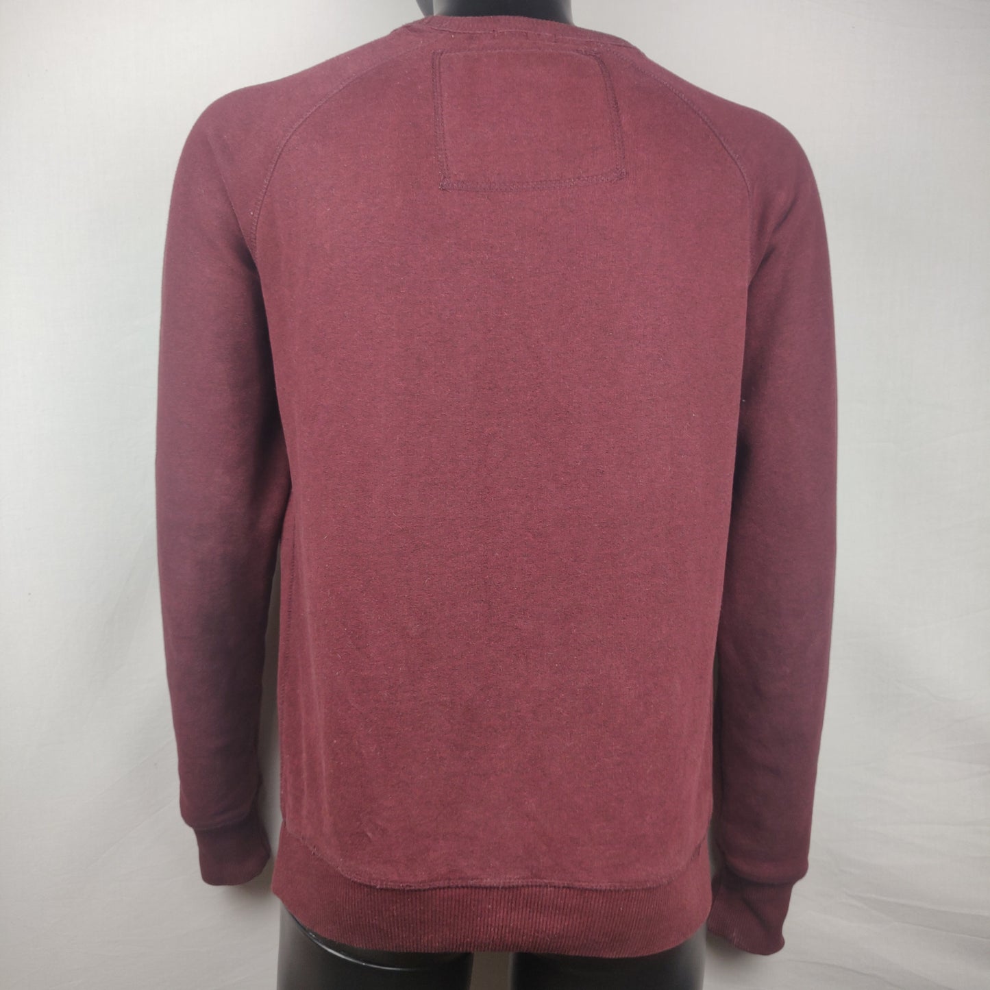 Superdry Vintage Burgundy Blacklabel Crew Sweatshirt Men Size Medium