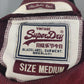 Superdry Vintage Burgundy Blacklabel Crew Sweatshirt Men Size Medium