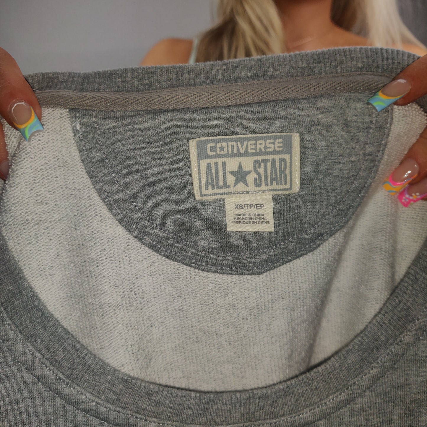 Converse Grey Sweatshirt Women Size XS