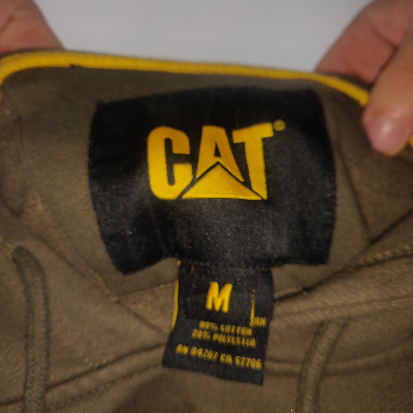 Caterpillar Green Hoodie Men Size Medium