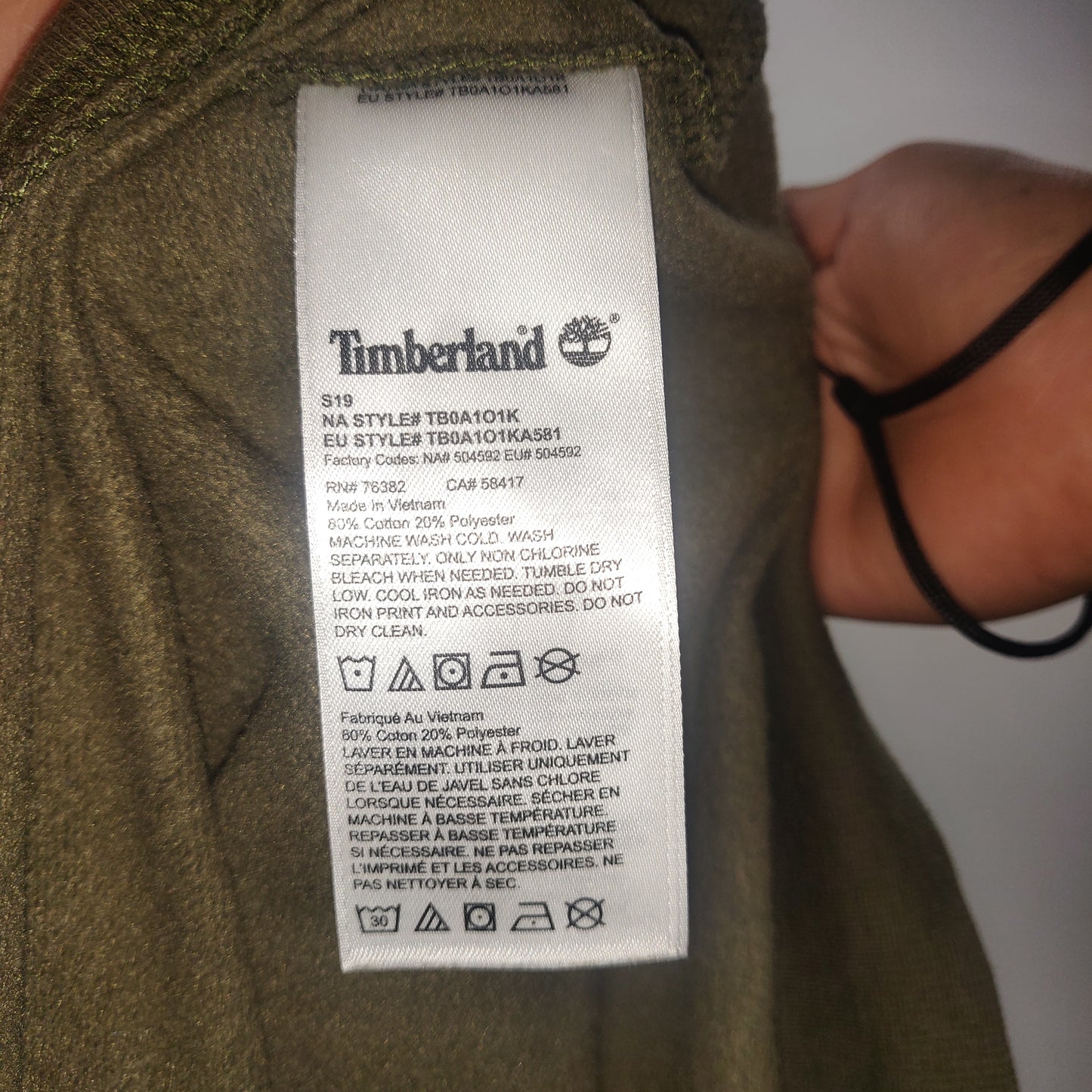 Timberland Green Sweatshirt Men Size Large