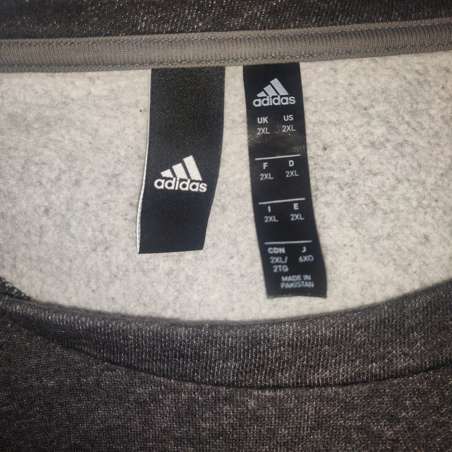 Adidas Dark Grey Sweatshirt Men Size 2XL