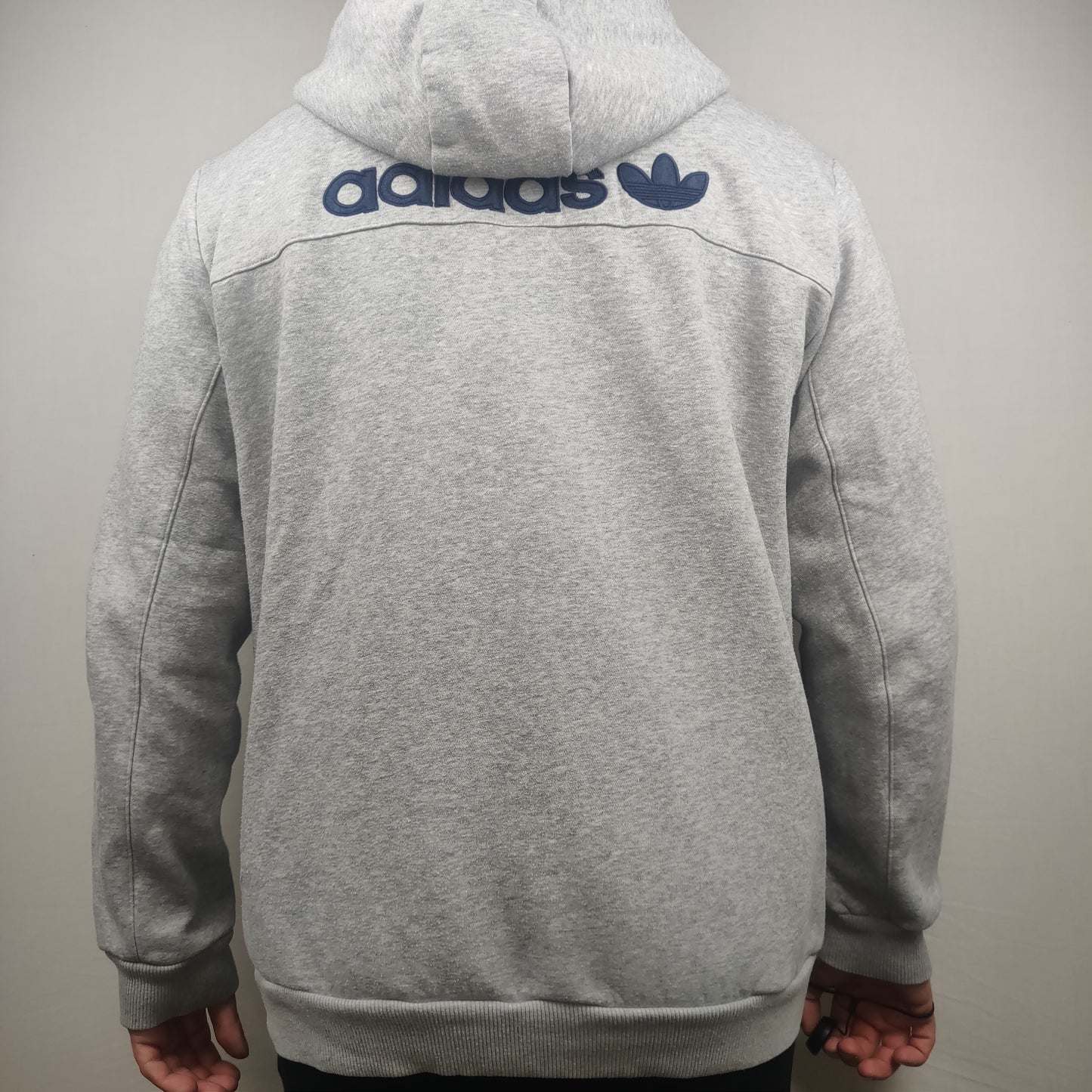 Adidas Grey Full Zip Hoodie Men Size XL