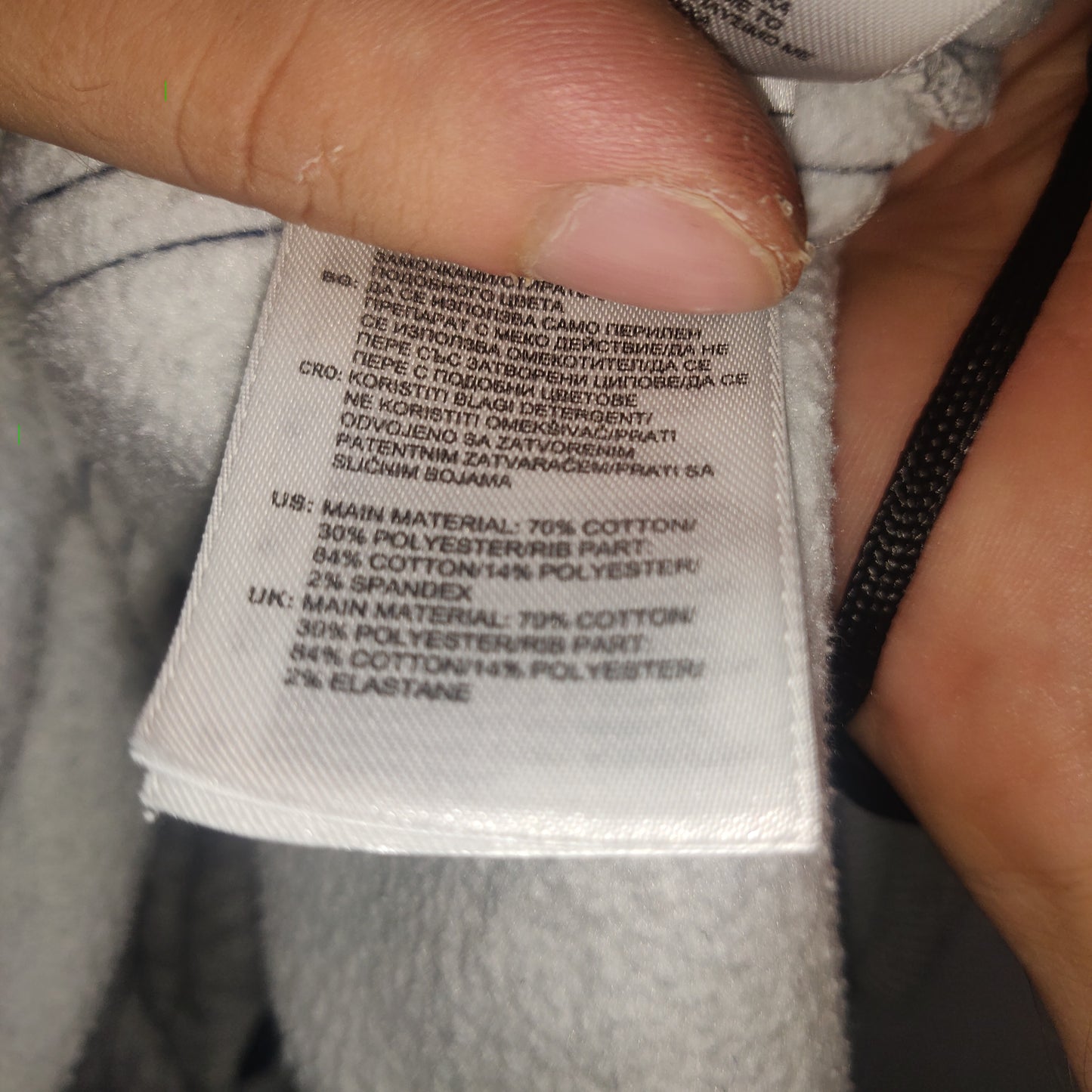 Adidas Grey Full Zip Hoodie Men Size XL