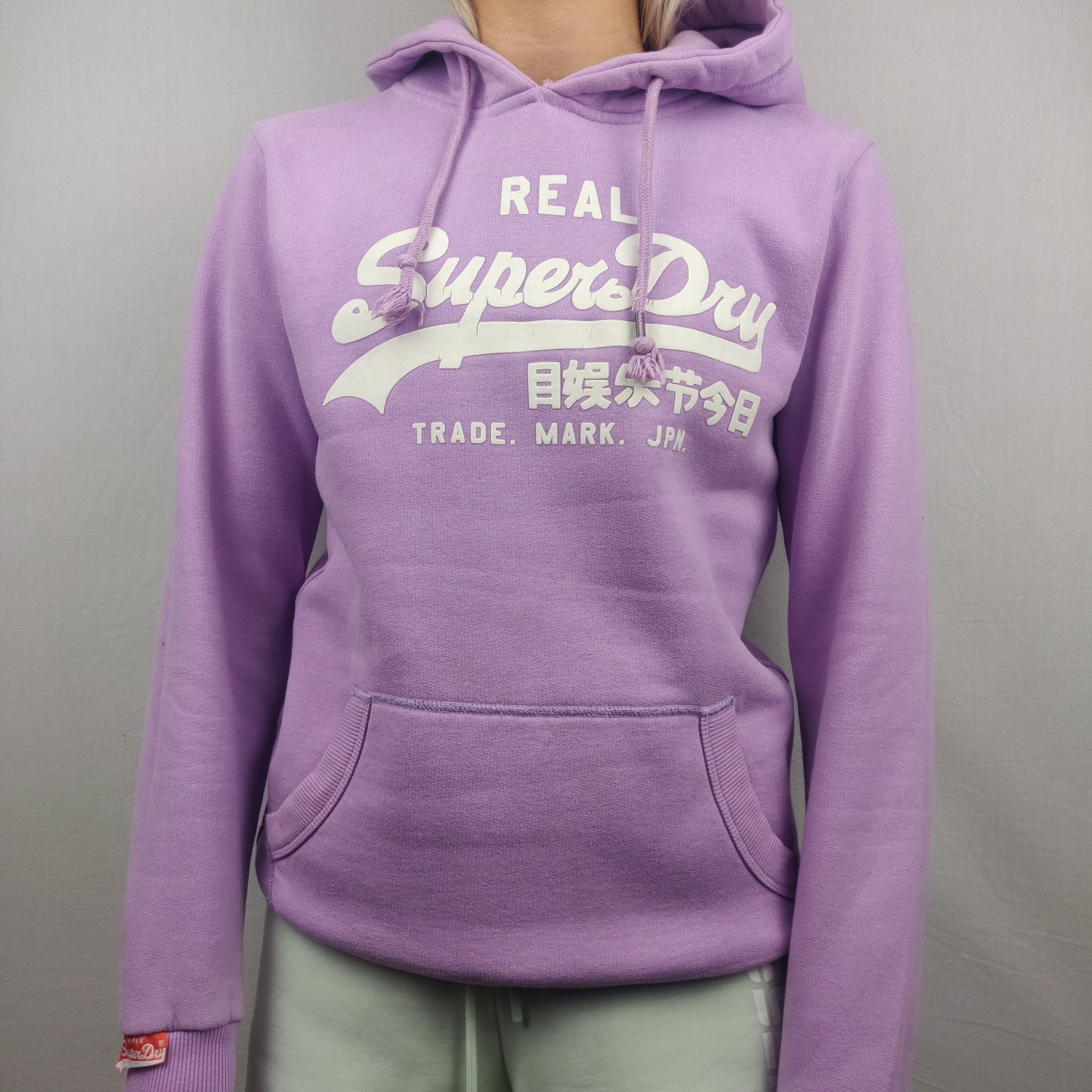 Superdry Vintage Purple Pullover Hoodie Women Size Small
