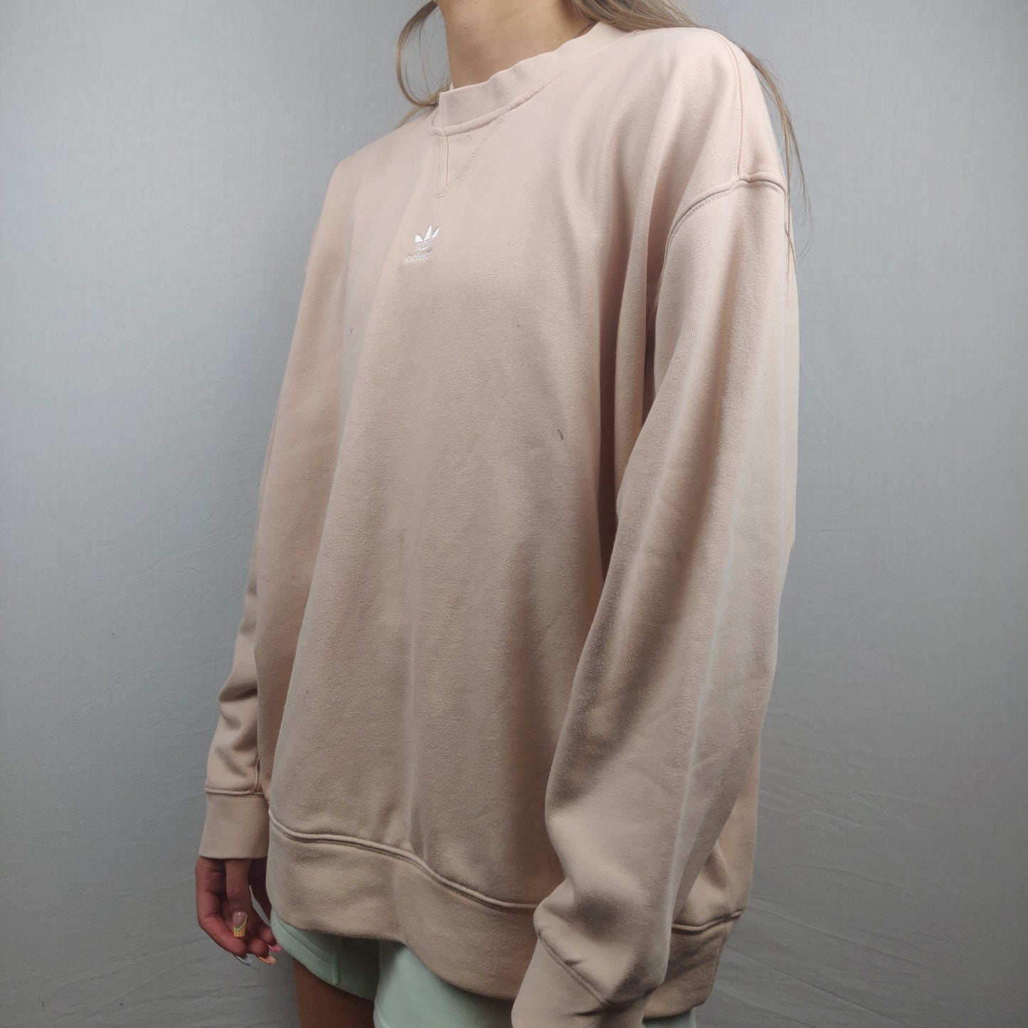 Adidas Beige Sweatshirt Women Size UK 8
