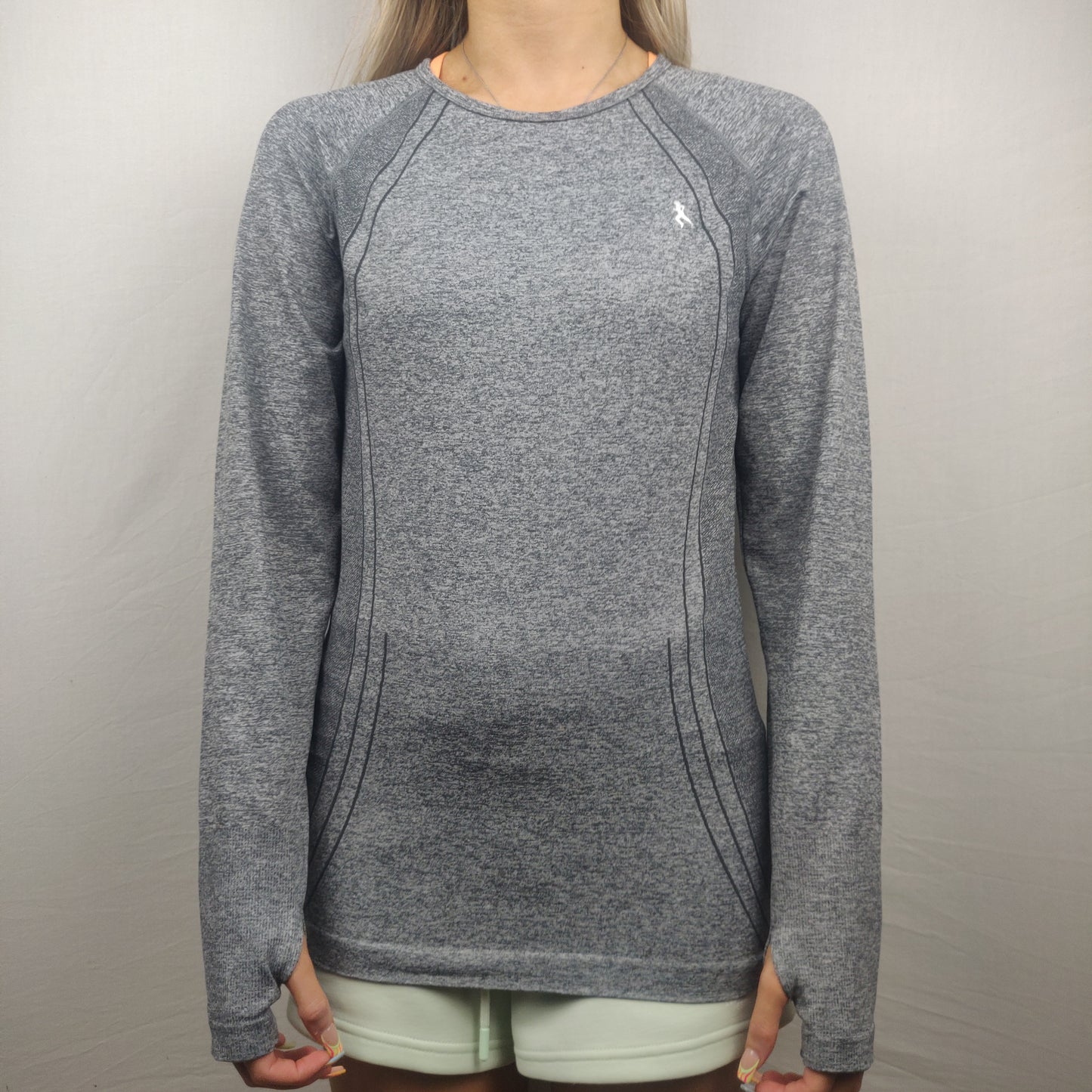 Workout By Atmosphere Grey Compression Sweatshirt Women Size UK 14-16