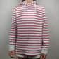 The Black Dog Red Stripped White Hoodie Women Size Small
