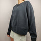 Nike Dri Fit Black Long Sleeve Cropped Sweatshirt Top Women Size Large