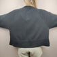 Nike Dri Fit Black Long Sleeve Cropped Sweatshirt Top Women Size Large