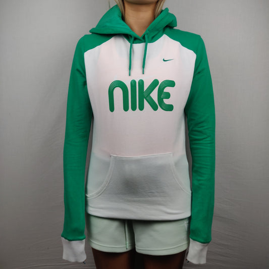 Nike Green/White Hoodie Women Size Small UK 8-10