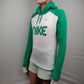 Nike Green/White Hoodie Women Size Small UK 8-10