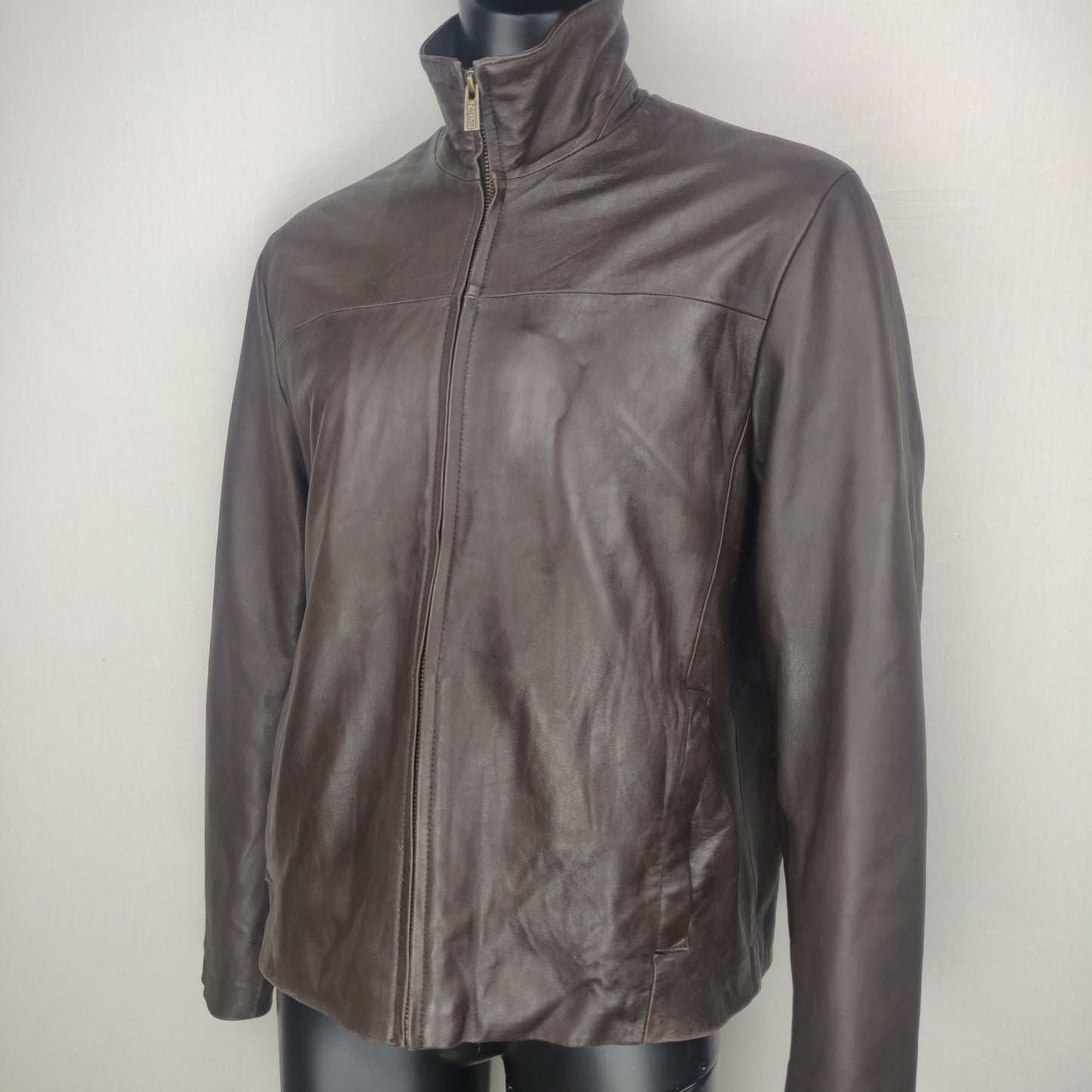 Wilsons Brown Leather Vintage Jacket Men Size Large