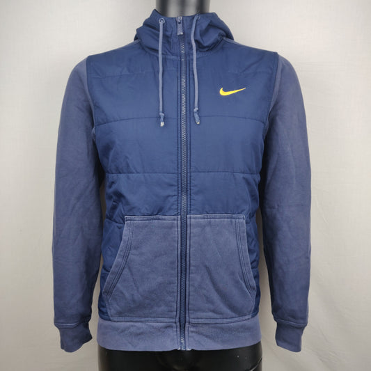 Nike Club Fleece Blue Full Zip Hoodie Men Size Small