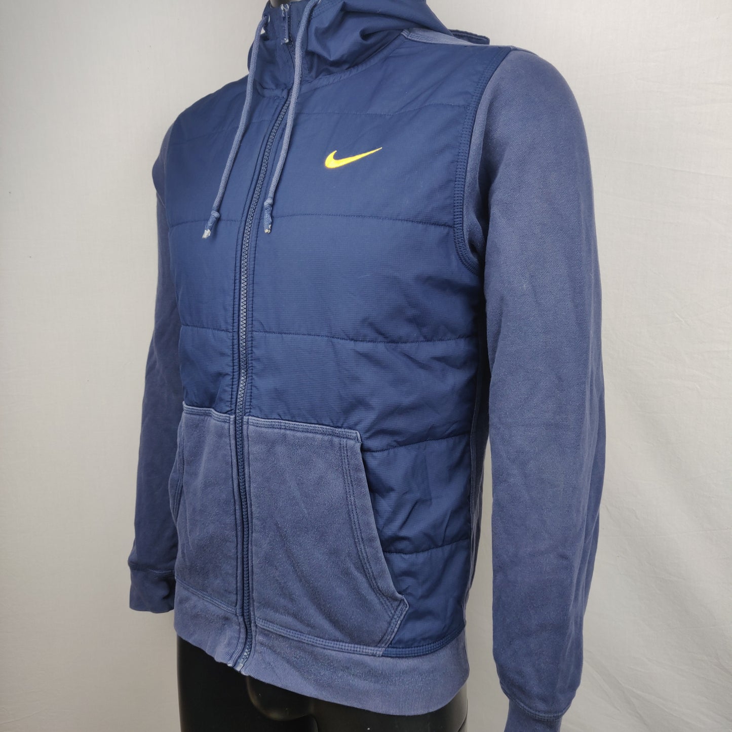 Nike Club Fleece Blue Full Zip Hoodie Men Size Small