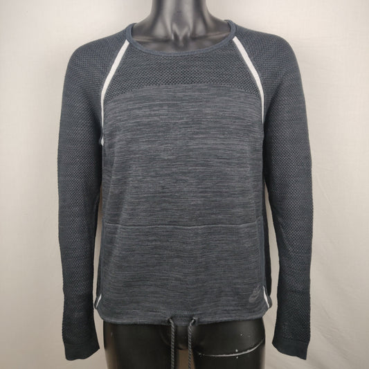 Nike Tech Knit Crew Black Sweatshirt Women Size Large
