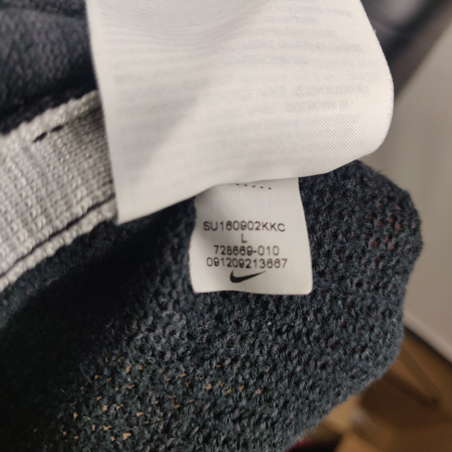 Nike Tech Knit Crew Black Sweatshirt Women Size Large