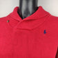 Ralph Lauren Sport Red Knit Shawl Neck Sweater Women Size Medium
