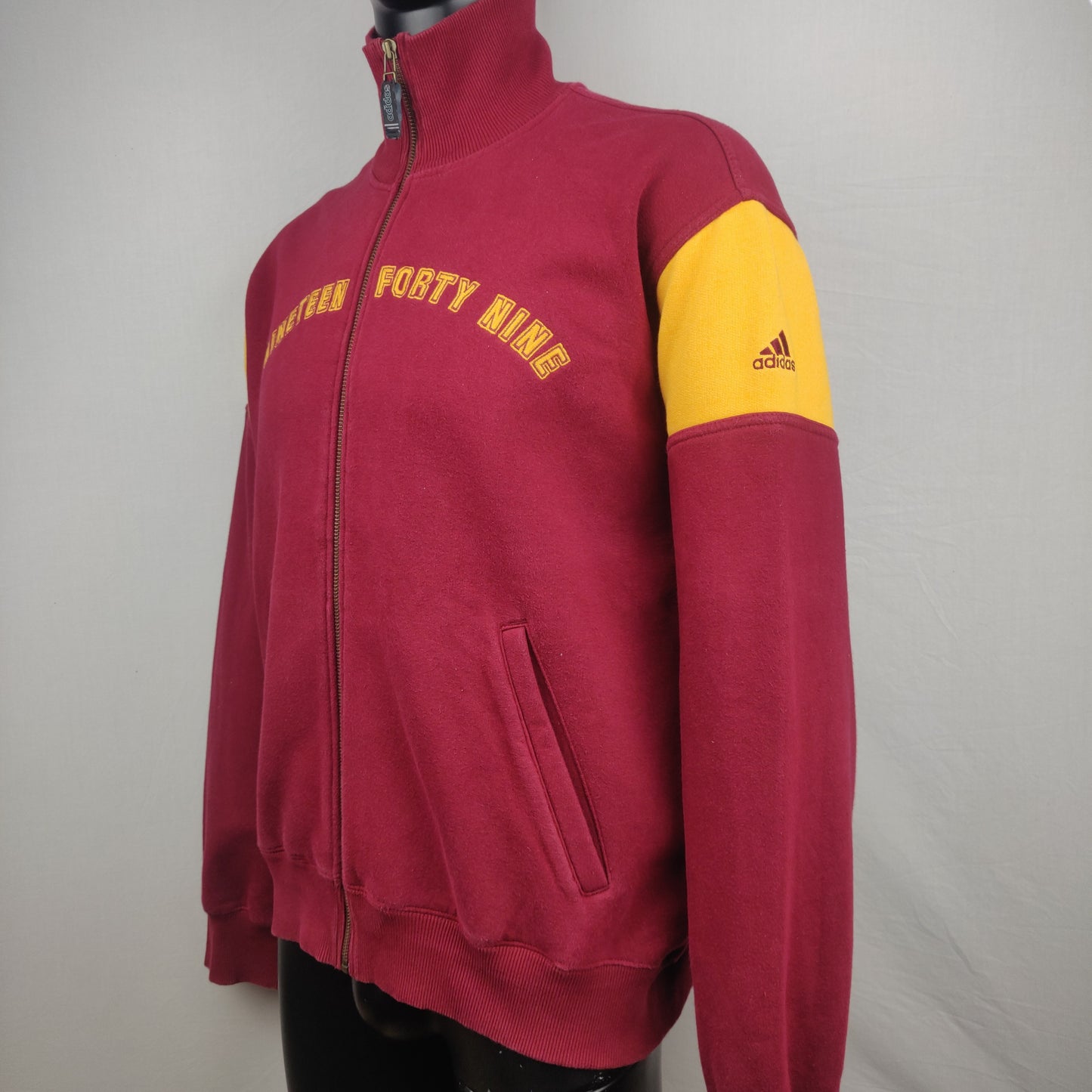 Adidas 1949 Red Vintage Track Jacket Men Size Large