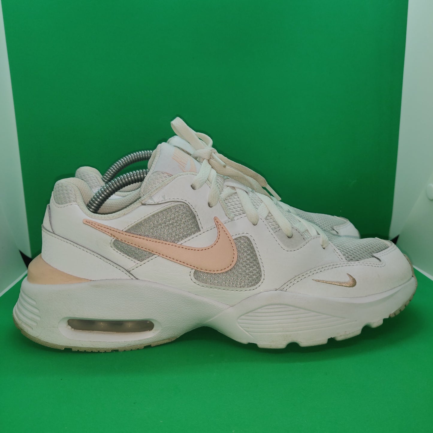 Nike Air Max Fusion White/Pink Trainers - CJ1671-101 - Women Size UK 7
