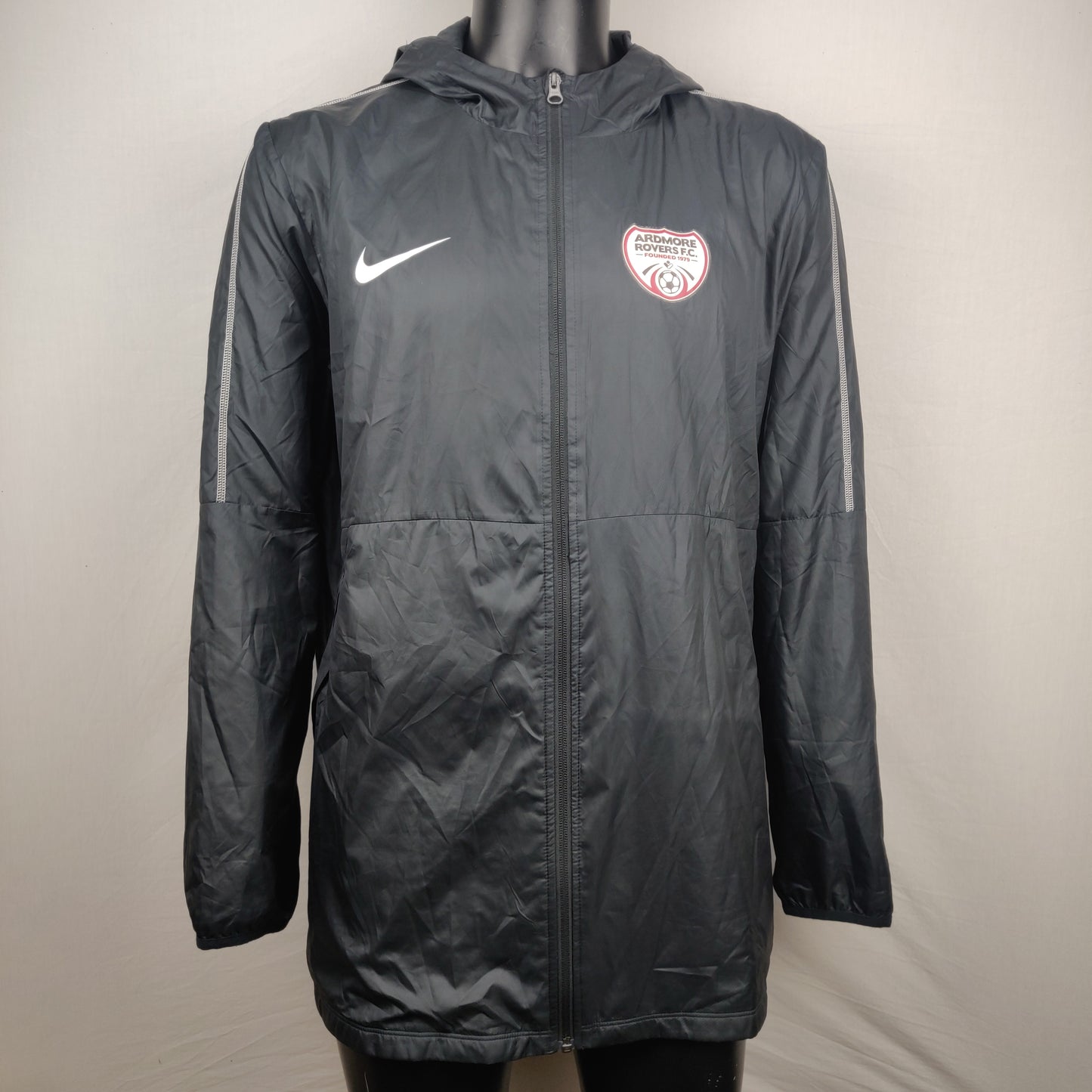 Nike Football Ardmore Rovers Black Rain Jacket Windbreaker Men Size XL