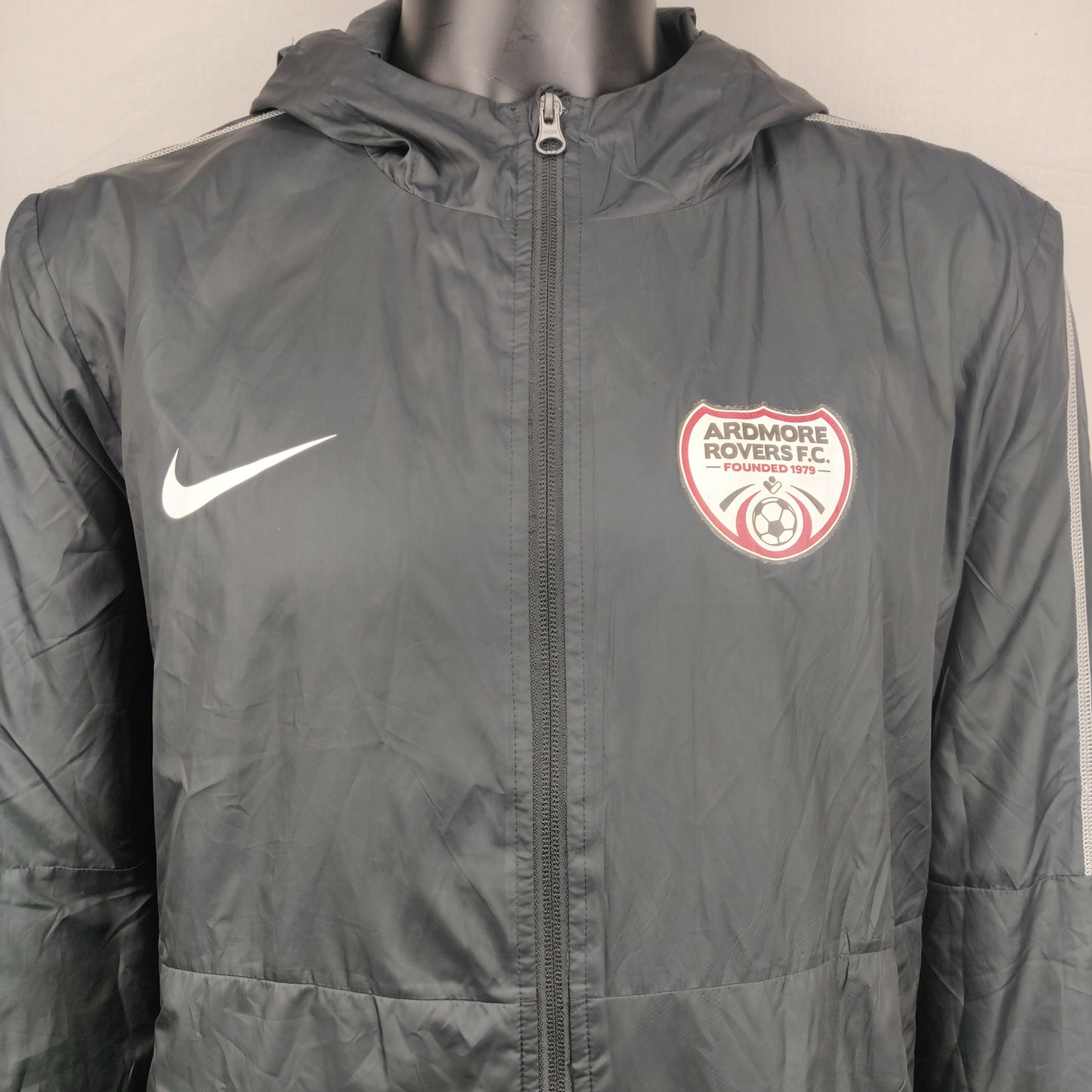 Nike Football Ardmore Rovers Black Rain Jacket Windbreaker Men Size XL