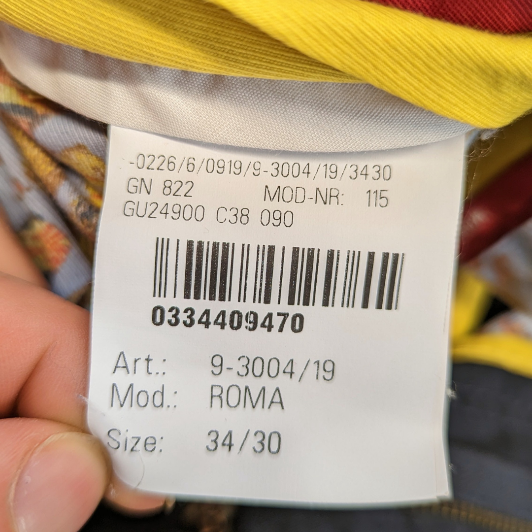 Meyer Roma Navy Chinos Modern Comfort Fit Men Size W34/L30