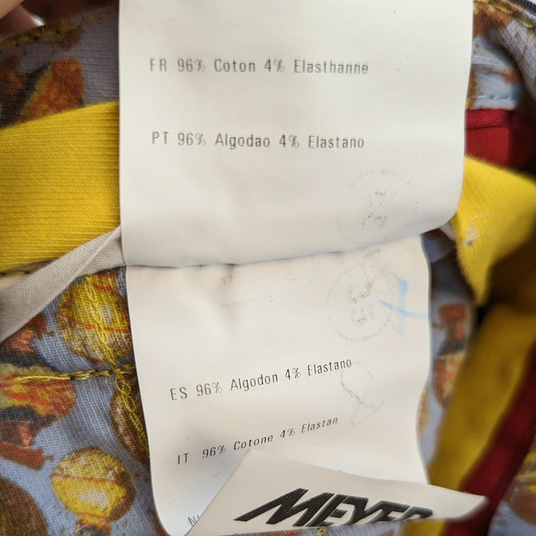 Meyer Roma Navy Chinos Modern Comfort Fit Men Size W34/L30