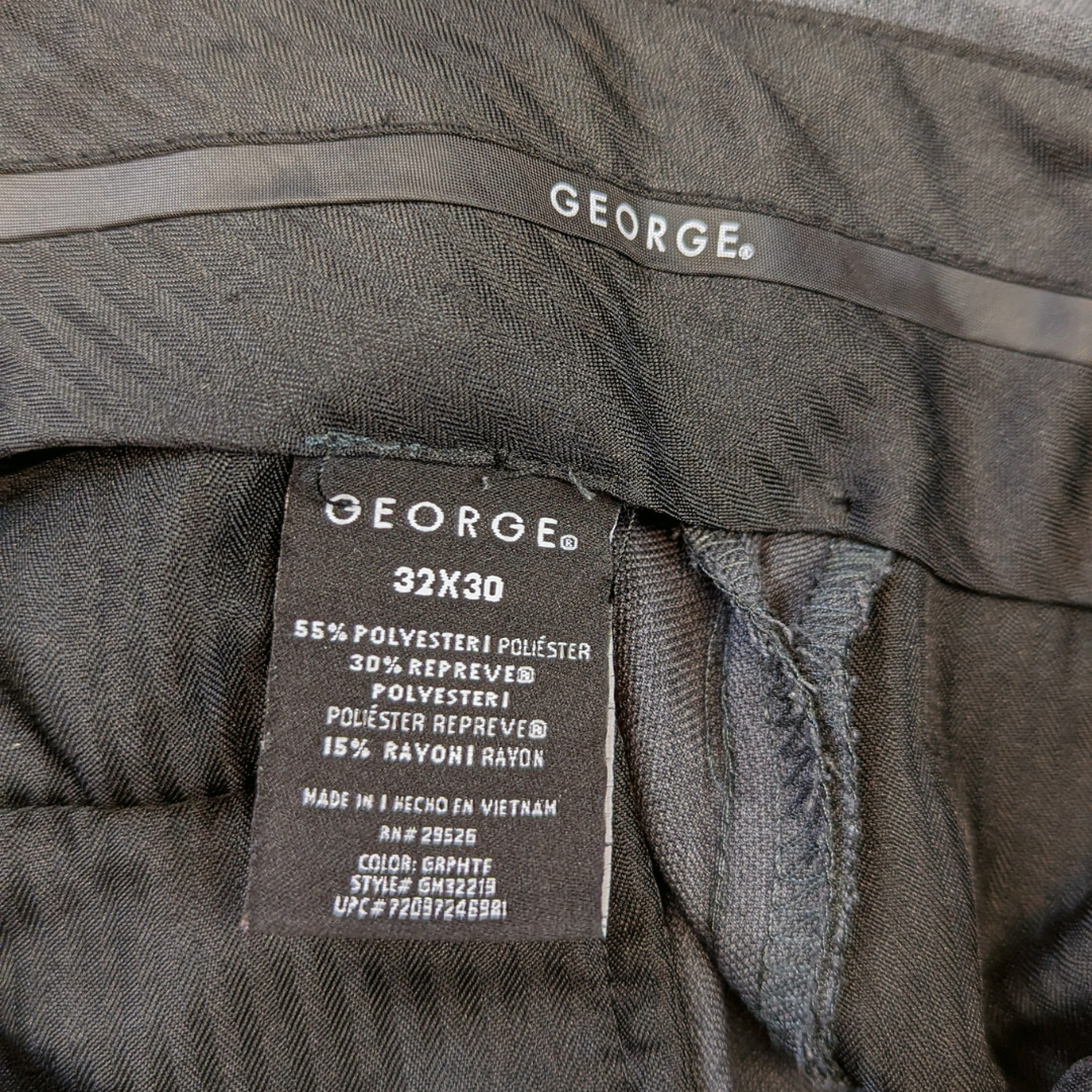 George Black Dress Pants Trousers Men W32/L32