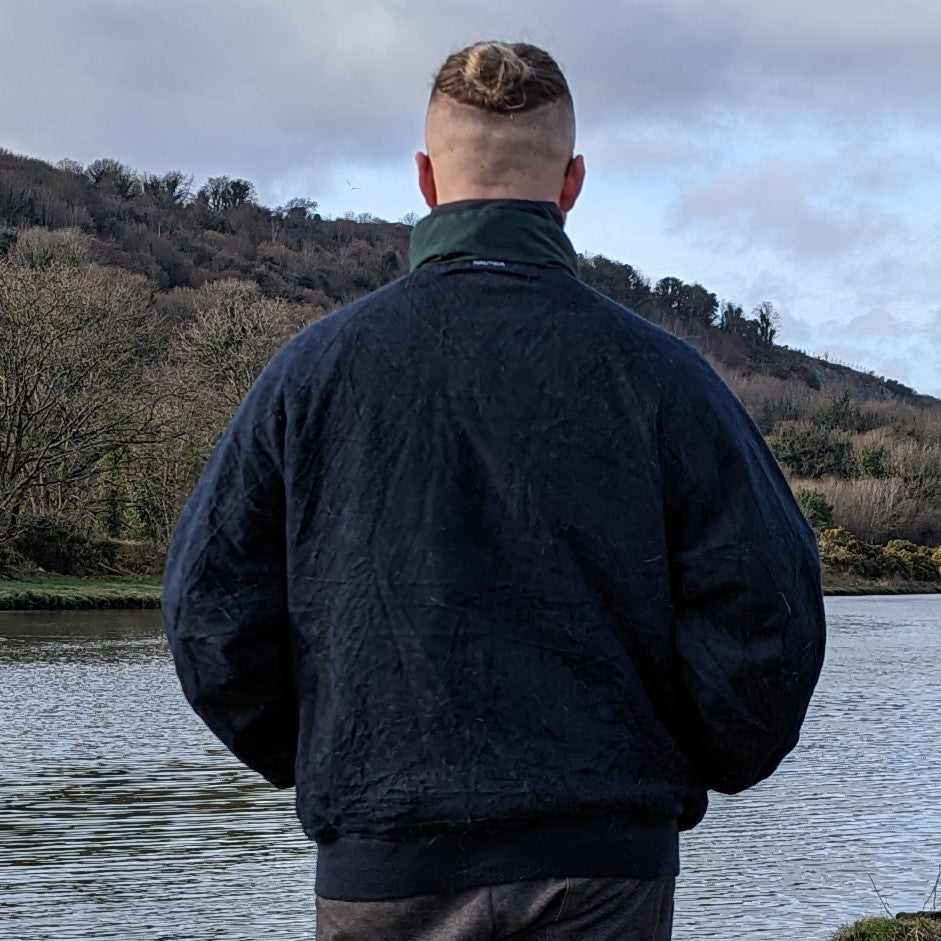 Nautica Vintage Yellow Reversible Windbreaker Jacket Men Size XL